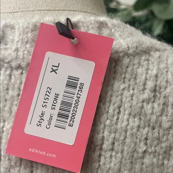 NWT Edikted Stone Knit Sweater - Picture 2 of 6